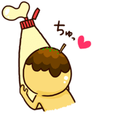 Love story of takoyaki and mayonnaise sticker #4606686