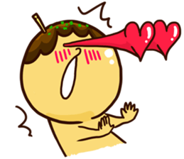 Love story of takoyaki and mayonnaise sticker #4606687