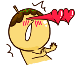 Love story of takoyaki and mayonnaise sticker #4606687