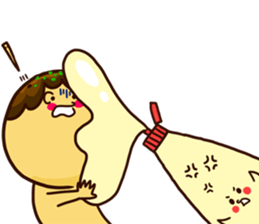 Love story of takoyaki and mayonnaise sticker #4606692