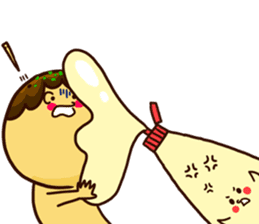 Love story of takoyaki and mayonnaise sticker #4606692