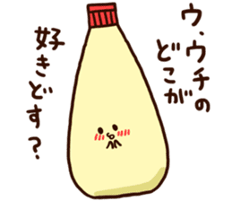 Love story of takoyaki and mayonnaise sticker #4606706