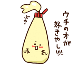 Love story of takoyaki and mayonnaise sticker #4606712