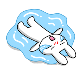 A white bear and daily life conversation sticker #4607094