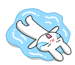 A white bear and daily life conversation sticker #4607094