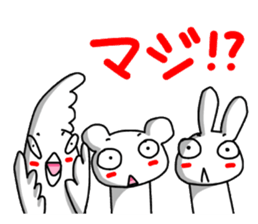 A white bear and daily life conversation sticker #4607111