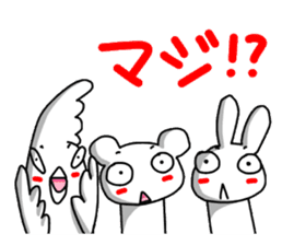 A white bear and daily life conversation sticker #4607111