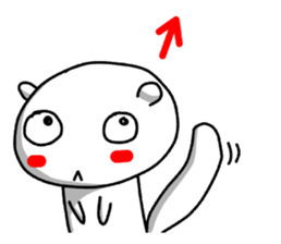 A white bear and daily life conversation sticker #4607117