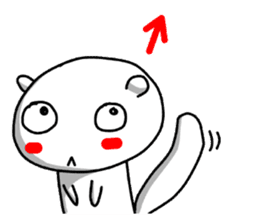 A white bear and daily life conversation sticker #4607117