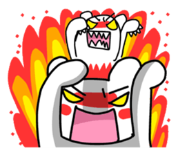 A white bear and daily life conversation sticker #4607118