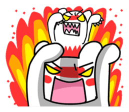 A white bear and daily life conversation sticker #4607118