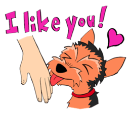 I ! Love ! Yorkie ! sticker #4607338