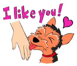 I ! Love ! Yorkie ! sticker #4607338