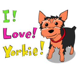 I ! Love ! Yorkie ! sticker #4607359
