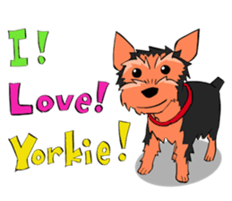 I ! Love ! Yorkie ! sticker #4607359