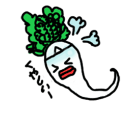 Mrs. Ghost radish sticker #4607483