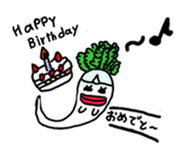 Mrs. Ghost radish sticker #4607486