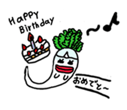 Mrs. Ghost radish sticker #4607486