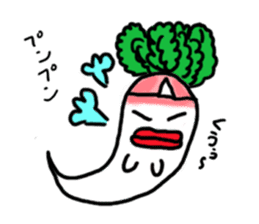 Mrs. Ghost radish sticker #4607492