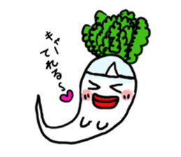 Mrs. Ghost radish sticker #4607493