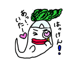 Mrs. Ghost radish sticker #4607496