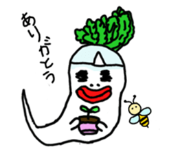 Mrs. Ghost radish sticker #4607497