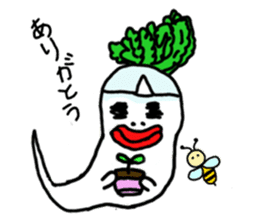 Mrs. Ghost radish sticker #4607497