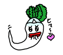 Mrs. Ghost radish sticker #4607498