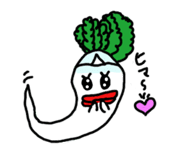 Mrs. Ghost radish sticker #4607498