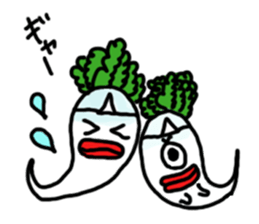 Mrs. Ghost radish sticker #4607499
