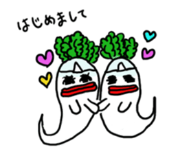 Mrs. Ghost radish sticker #4607503