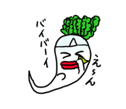 Mrs. Ghost radish sticker #4607504