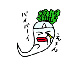 Mrs. Ghost radish sticker #4607504