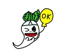 Mrs. Ghost radish sticker #4607505