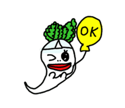 Mrs. Ghost radish sticker #4607505