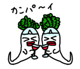Mrs. Ghost radish sticker #4607512