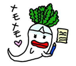Mrs. Ghost radish sticker #4607514