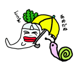 Mrs. Ghost radish sticker #4607516