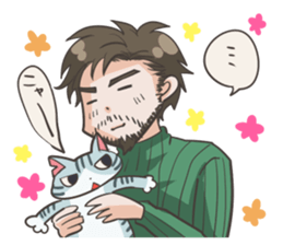 Cool old guys sticker sticker #4607783