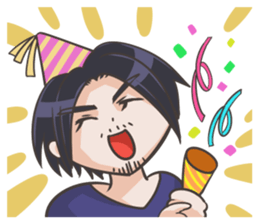 Cool old guys sticker sticker #4607797