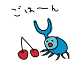 Beetle of blue sticker #4607800