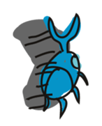 Beetle of blue sticker #4607806