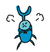 Beetle of blue sticker #4607808