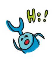 Beetle of blue sticker #4607810