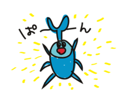 Beetle of blue sticker #4607812