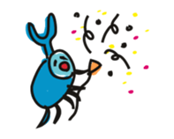 Beetle of blue sticker #4607819