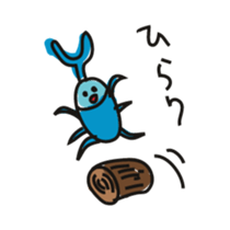 Beetle of blue sticker #4607822