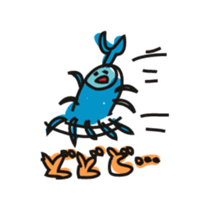 Beetle of blue sticker #4607826