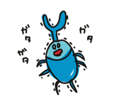 Beetle of blue sticker #4607836
