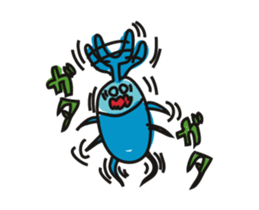 Beetle of blue sticker #4607837